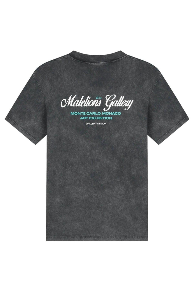 Malelions grijze heren t-shirt | Achteraanzicht