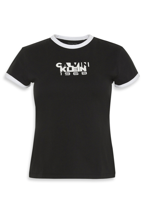 Calvin Klein zwarte dames t-shirt | Vooraanzicht