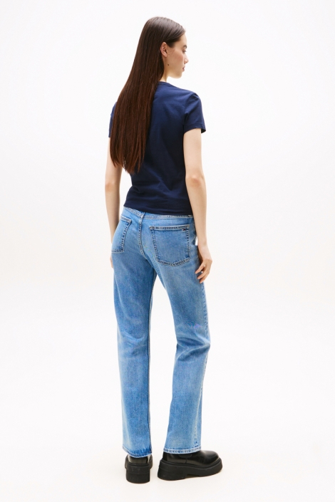 Tommy Jeans blauwe dames t-shirt | Model