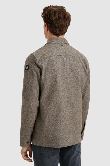 Vanguard zand heren overhemd | Model achteraanzicht