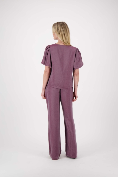 Zusss paarse dames t-shirt | Model