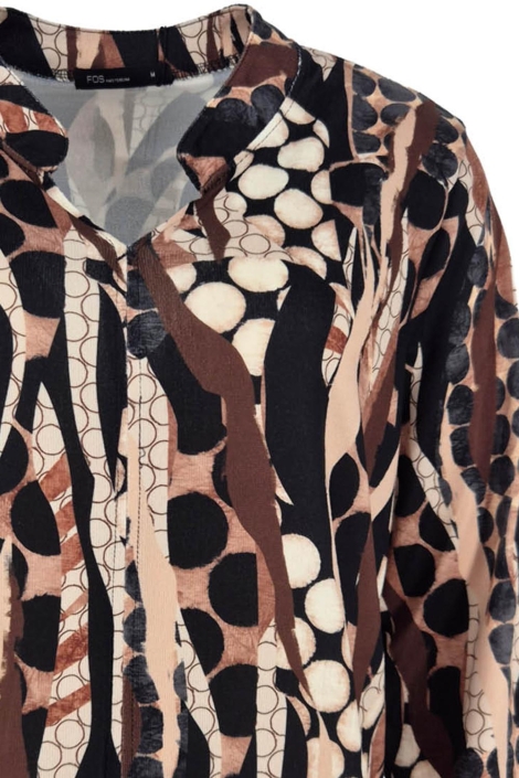 FOS Amsterdam zwarte dames t-shirt | Close up