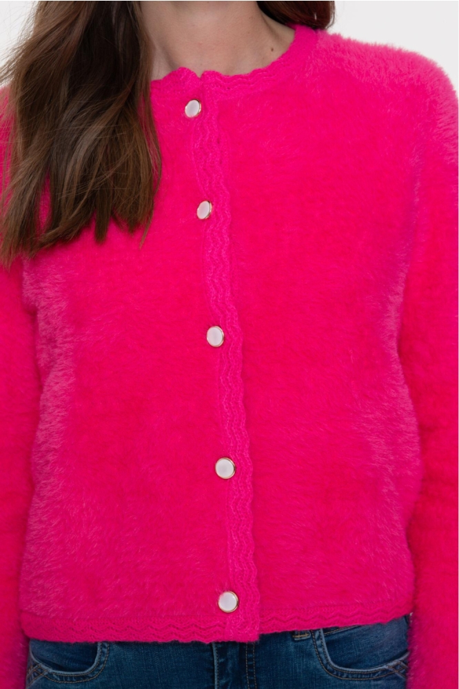 Geisha roze dames vest | Kleurstaal