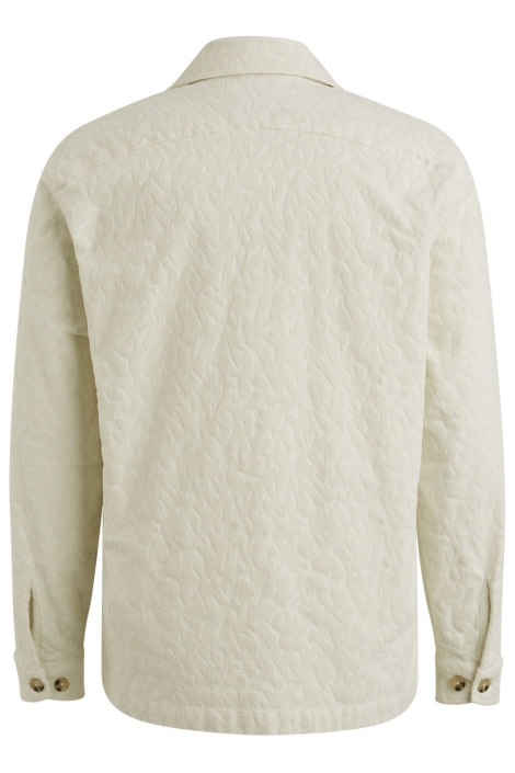 Cast Iron ecru heren overhemd | Achteraanzicht