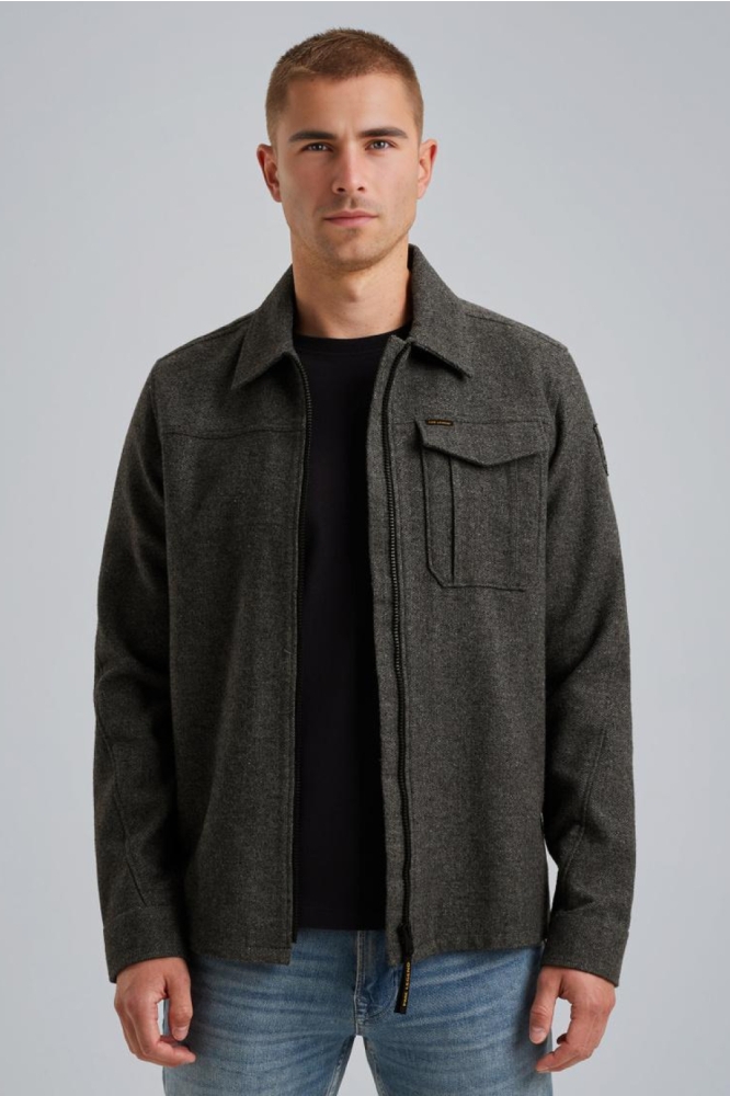 PME legend grijze heren overhemd | Model vooraanzicht