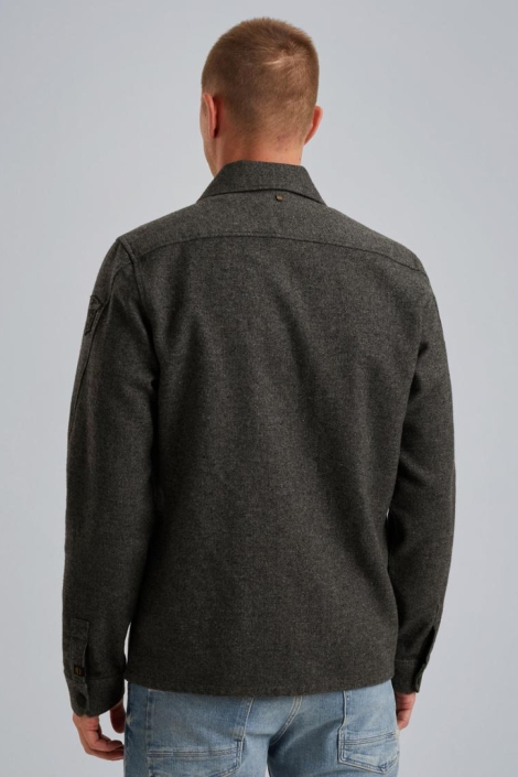 PME legend grijze heren overhemd | Model achteraanzicht