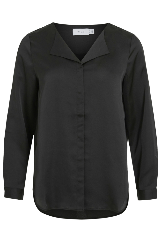 Vila zwarte dames blouse | Vooraanzicht