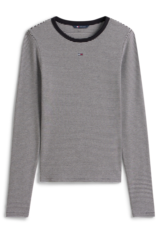 Tommy Jeans zwarte dames t-shirt | Vooraanzicht