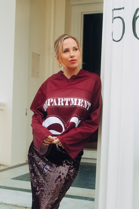 Refined Department bordeaux dames t-shirt | Sfeerbeeld, In situatie
