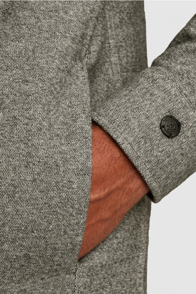 Cast Iron grijze heren overhemd | Close up