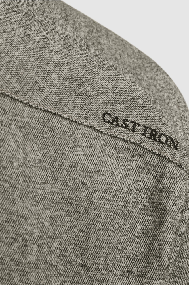 Cast Iron grijze heren overhemd | Kleurstaal
