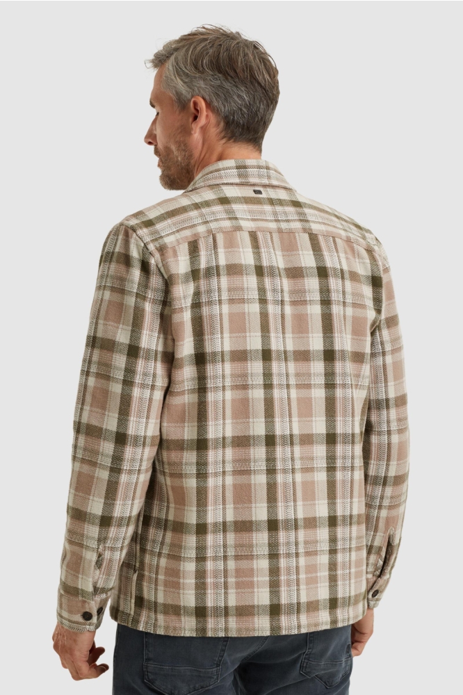 Vanguard beige heren overhemd | Model achteraanzicht