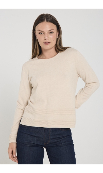 FQFLOW PULLOVER 206247 MOONBEAM MELENAGE