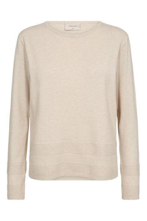Freequent beige dames trui | Vooraanzicht