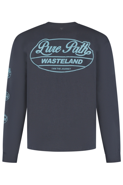 Pure Path blauwe heren t-shirt | Achteraanzicht