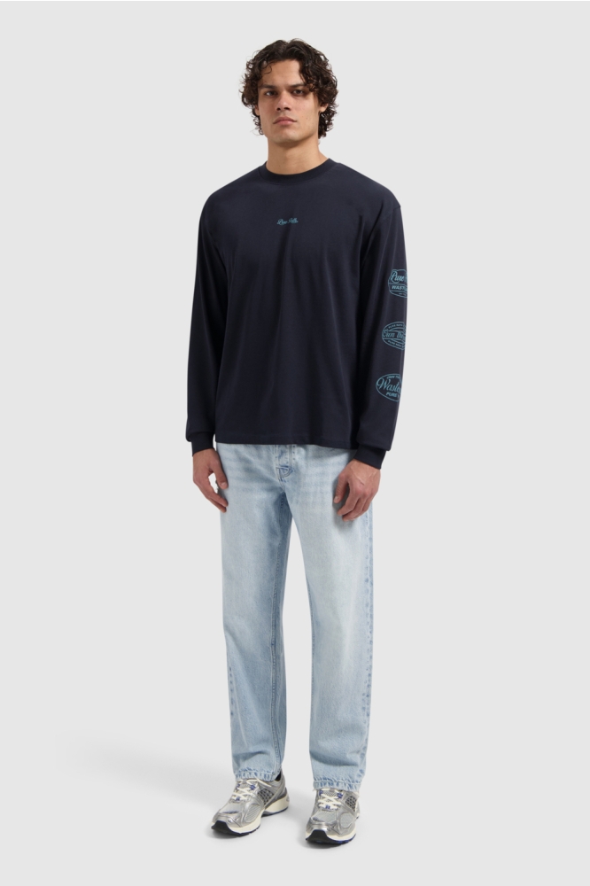 Pure Path blauwe heren t-shirt | Model