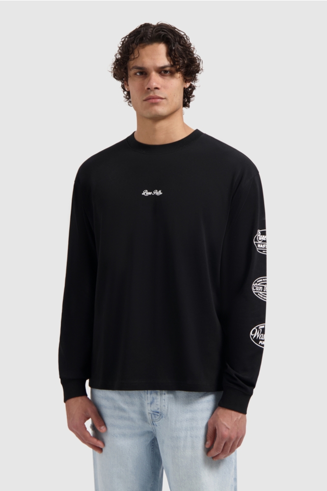 Pure Path zwarte heren t-shirt | Model vooraanzicht