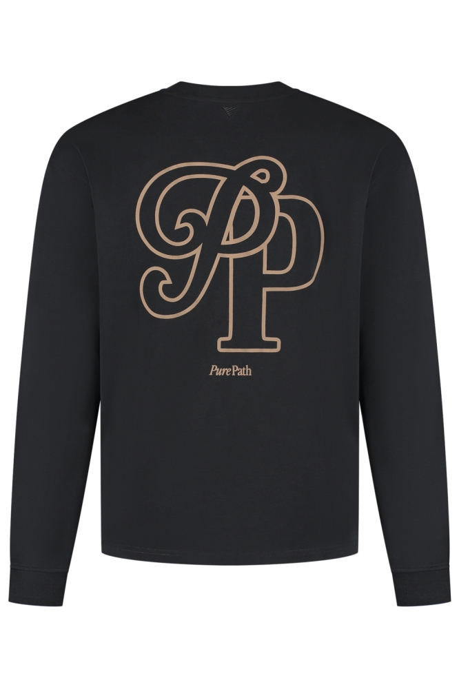 Pure Path zwarte heren t-shirt | Achteraanzicht
