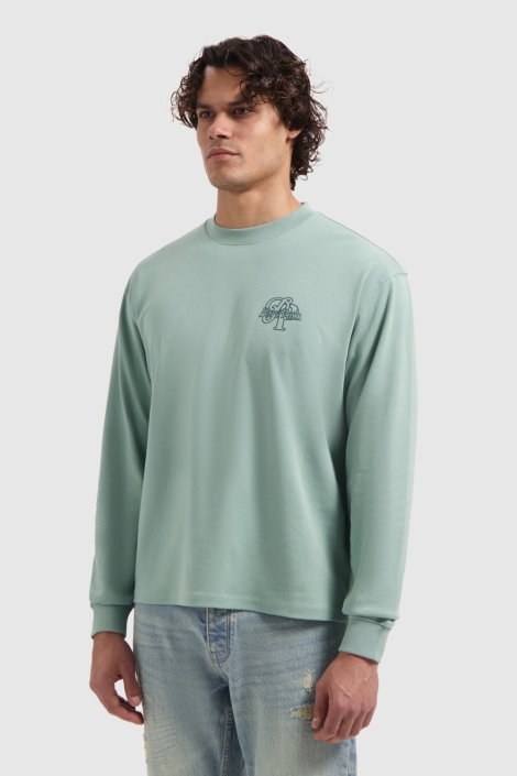 Pure Path groene heren t-shirt | Model vooraanzicht