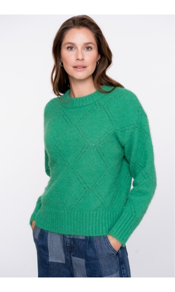 PULLOVER MET AJOUR 54572 29 000530 GREEN