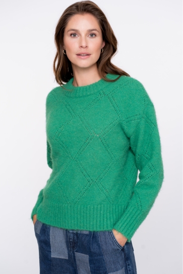 Geisha Trui PULLOVER MET AJOUR 54572 29 000530 GREEN