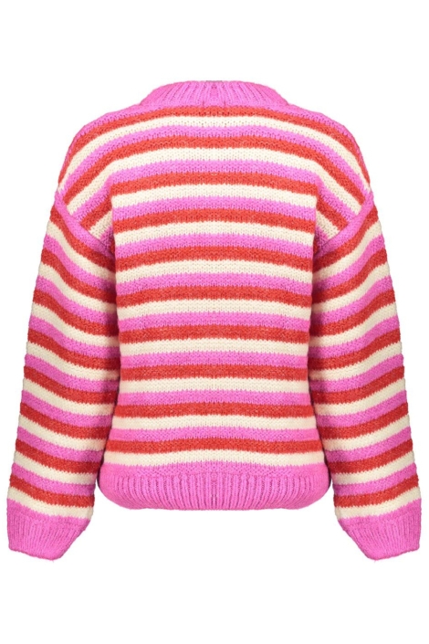 Geisha roze dames trui | Achteraanzicht