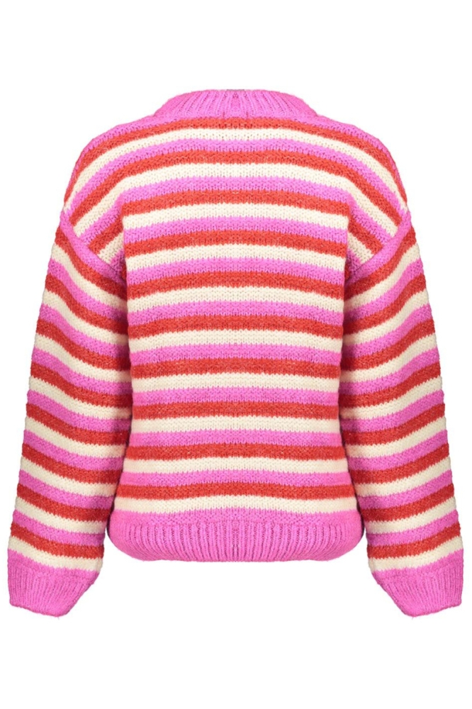 Geisha roze dames trui | Achteraanzicht