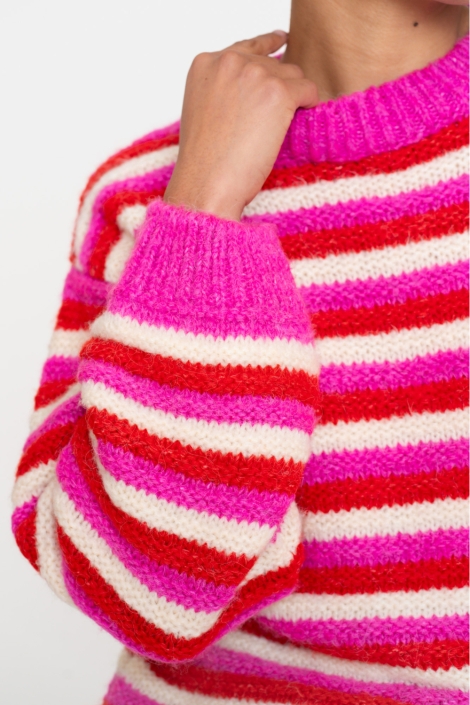 Geisha roze dames trui | Close up