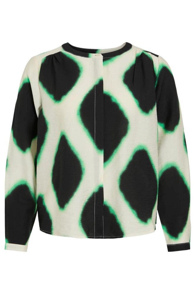 Vila beige dames blouse | Vooraanzicht