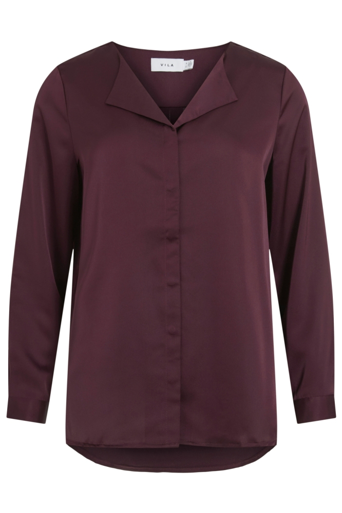 Vila bordeaux dames blouse | Vooraanzicht