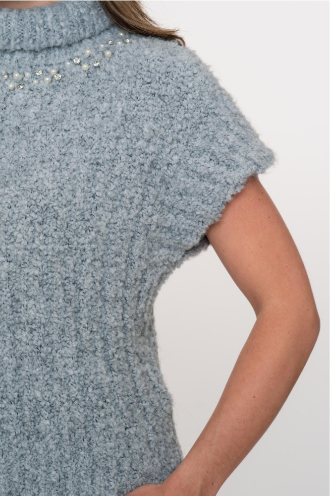 Geisha grijze dames trui | Kleurstaal