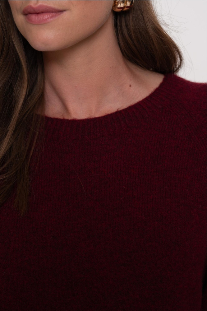 Geisha bordeaux dames trui | Close up