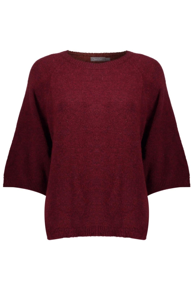 Geisha bordeaux dames trui | Vooraanzicht