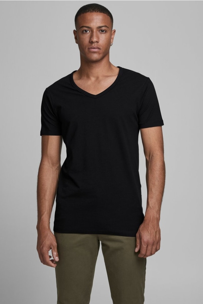 BASIC V-NECK TEE S/S NOOS 12059219 Black