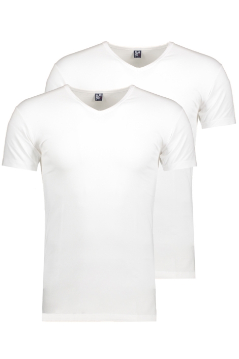 Alan Red witte heren t-shirt | Vooraanzicht