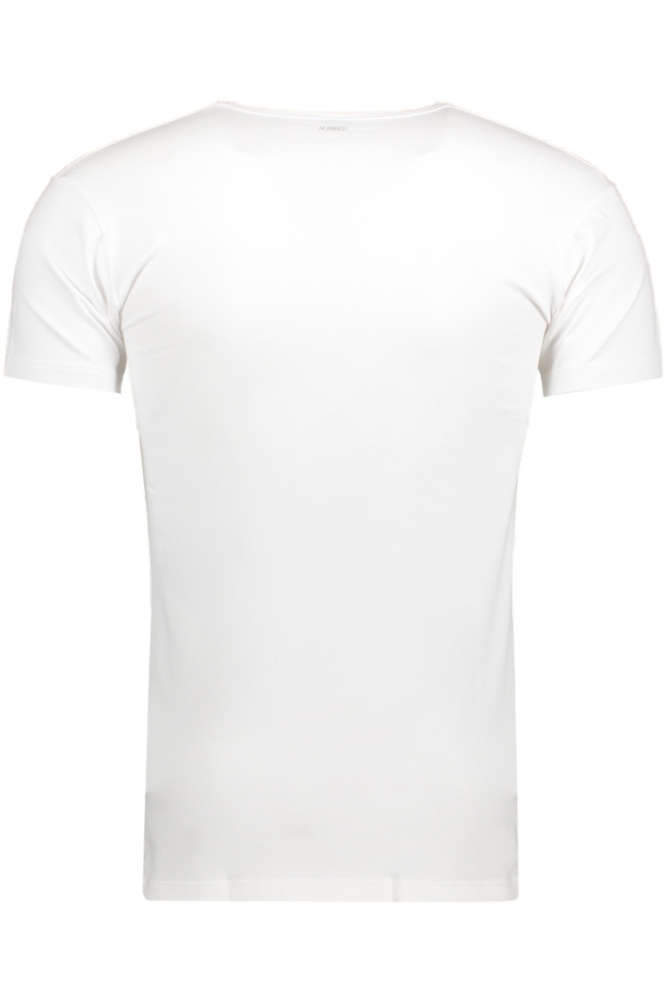 Alan Red witte heren t-shirt | Achteraanzicht