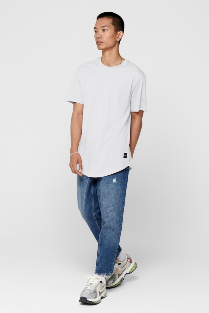 Only & Sons witte heren t-shirt | Model