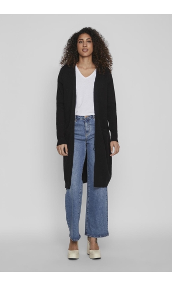 VIRIL LONG L/S KNIT CARDIGAN - NOO 14042770 Black