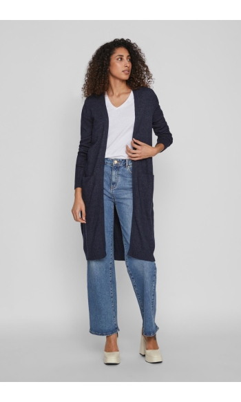 VIRIL LONG L/S KNIT CARDIGAN - NOO 14042770 Total Eclipse / Melange