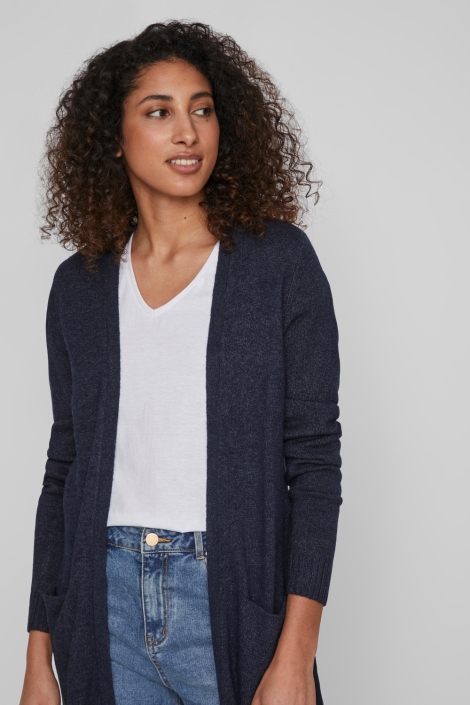 Vila viril long l/s knit cardigan - noo