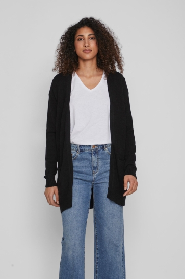Vila Vest VIRIL L/S OPEN KNIT CARDIGAN-NOOS 14044041 Black