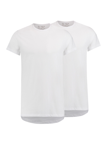 RJ Bodywear T-shirt ROTTERDAM O NECK 2PACK WIT