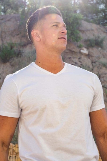 RJ Bodywear T-shirt GOUDA V NECK 2PACK WIT