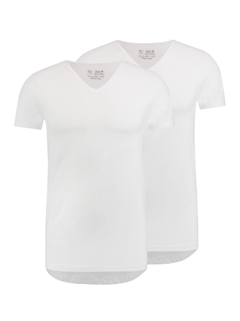 RJ Bodywear T-shirt DEN BOSCH V NECK 2PACK WIT
