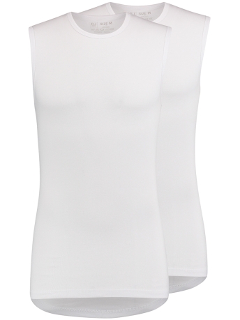 RJ Bodywear T-shirt ASSEN SLEEVELESS 2PACK WIT