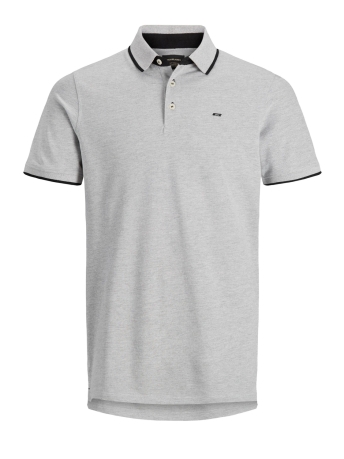 Jack & Jones Polo JJEPAULOS POLO SS NOOS 12136668 Light Grey Melange