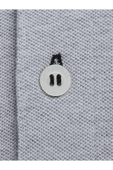 Jack & Jones grijze heren polo | Close up