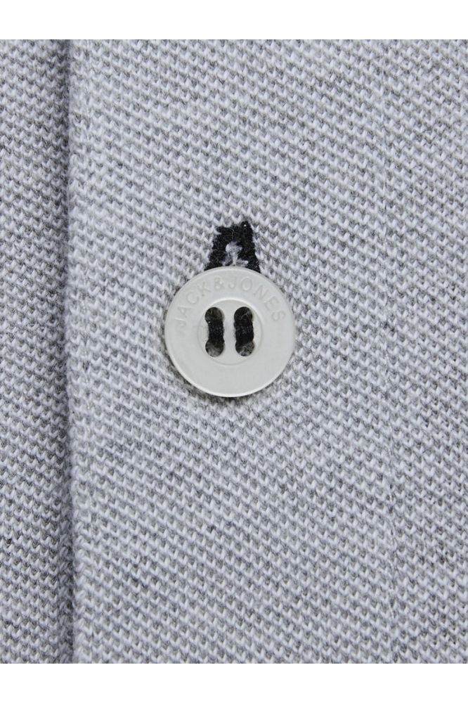 Jack & Jones grijze heren polo | Close up