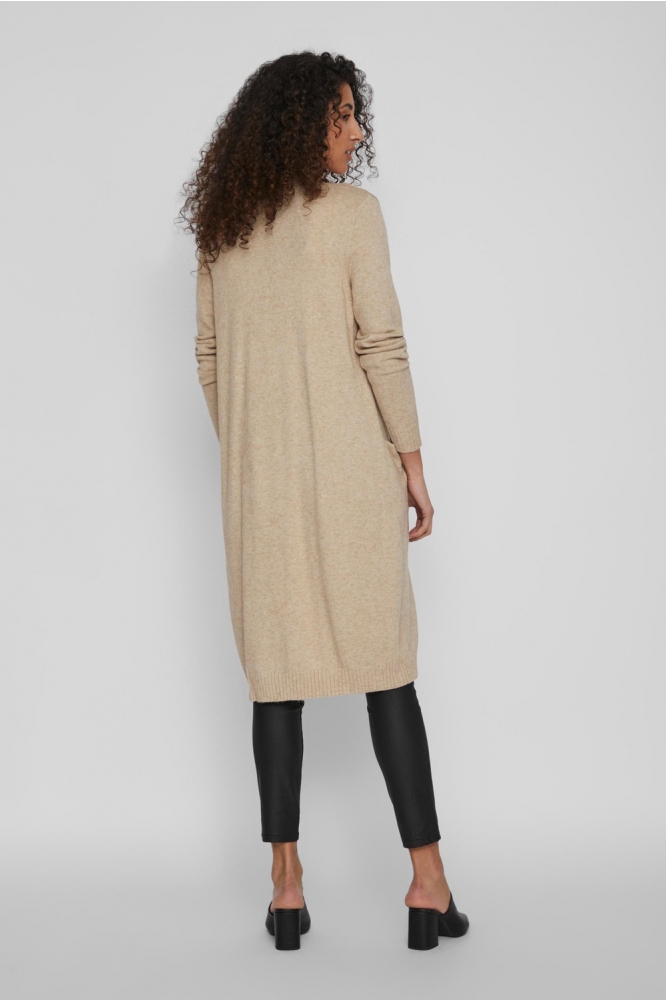 VIRIL L/S LONG KNIT CARDIGAN-NOOS 14042770 Natural Melange