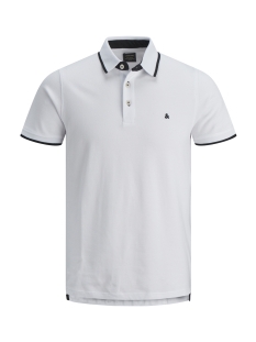 JJEPAULOS POLO SS NOOS 12136668 White/SLIM FIT